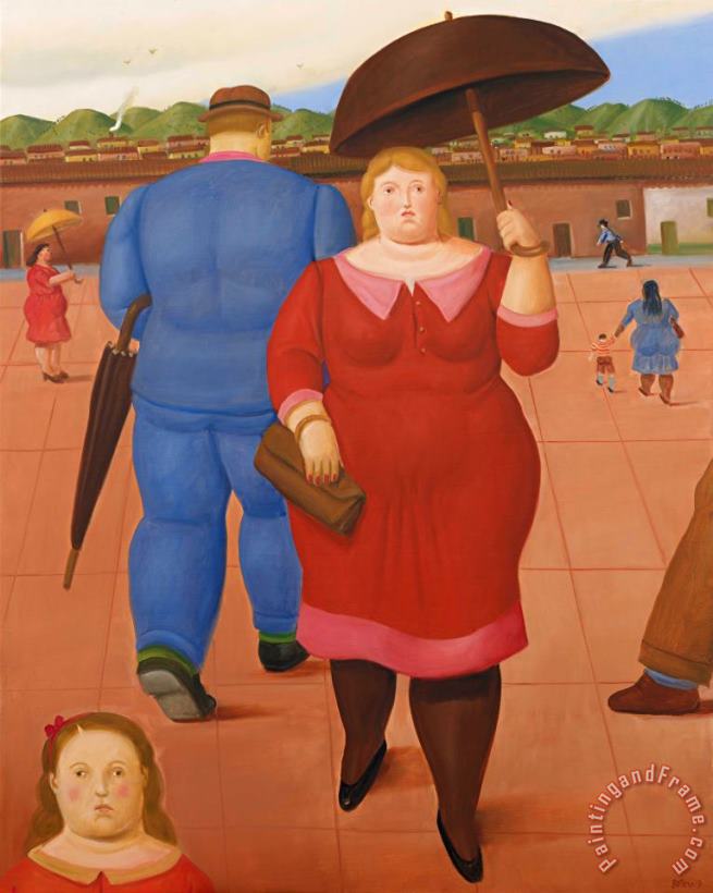 Fernando Botero The Square, 2013 Art Painting