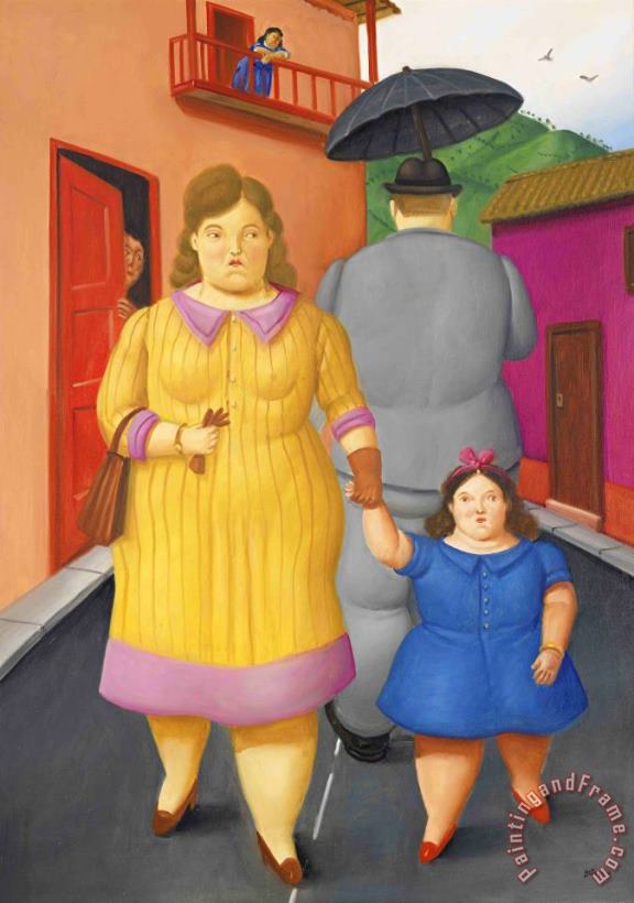 Fernando Botero The Street, 2011 Art Print