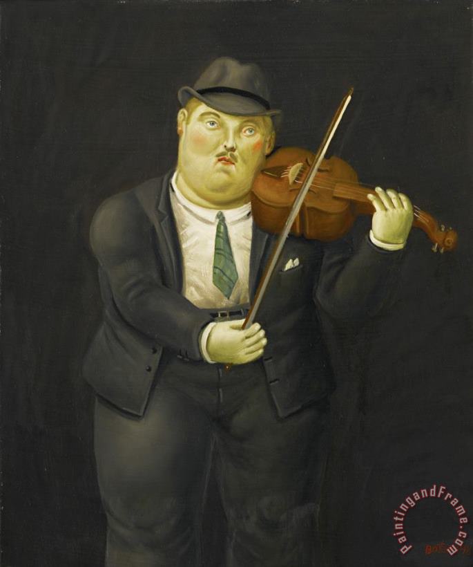 Fernando Botero Violinist, 1998 Art Painting