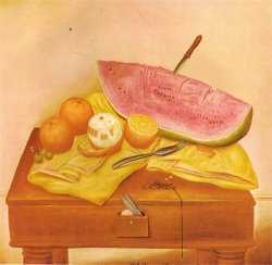 fernando botero Watermelons And Oranges