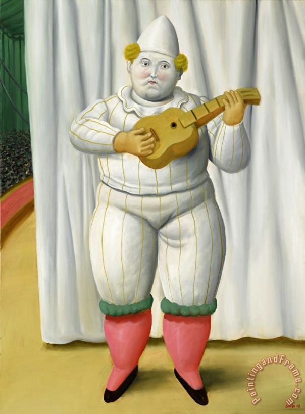 Fernando Botero White Pierrot, 2008 Art Print