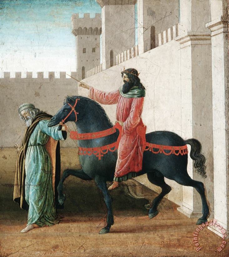 Mordecai painting - Filippino Lippi Mordecai Art Print