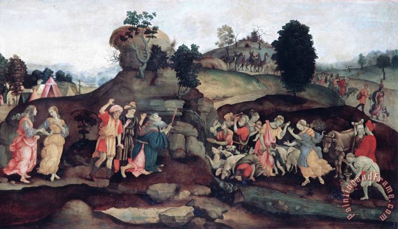 Moses Brings Forth Water Out of The Rock painting - Filippino Lippi Moses Brings Forth Water Out of The Rock Art Print
