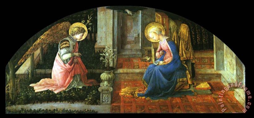 The Annunciation painting - Filippino Lippi The Annunciation Art Print