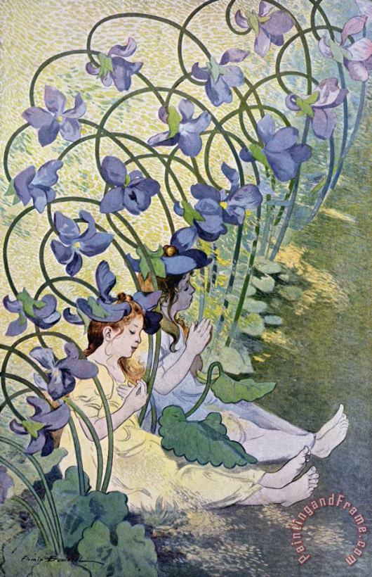 The Violets Lively Flowers painting - Firmin Bouisset The Violets Lively Flowers Art Print