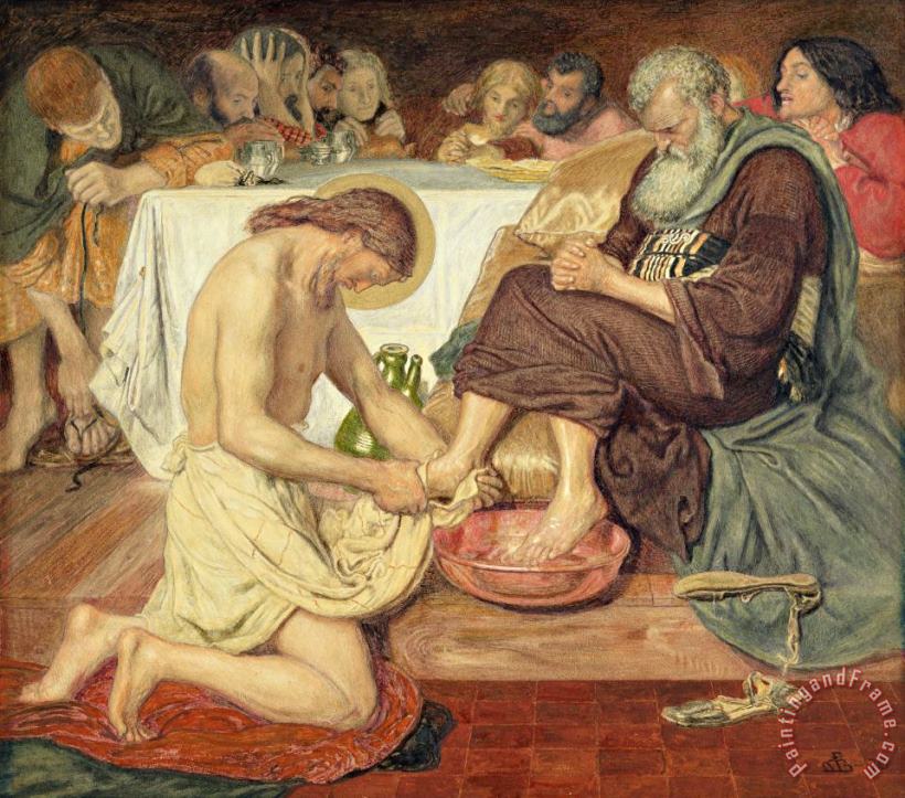 Jesus Washing Peter's Feet painting - Ford Madox Brown Jesus Washing Peter's Feet Art Print