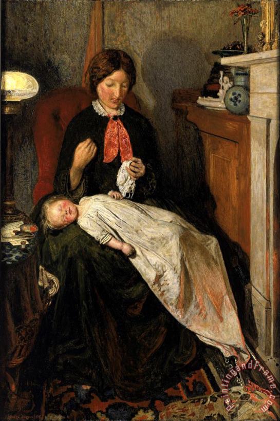 Ford Madox Brown Waiting an English Fireside of 1854 55 Art Painting