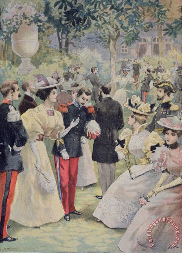 Fortune Louis Meaulle A Garden Party At The Elysee Art Painting