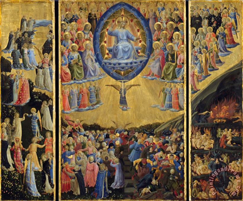 Fra Angelico The Last Judgement (winged Altar) Art Painting