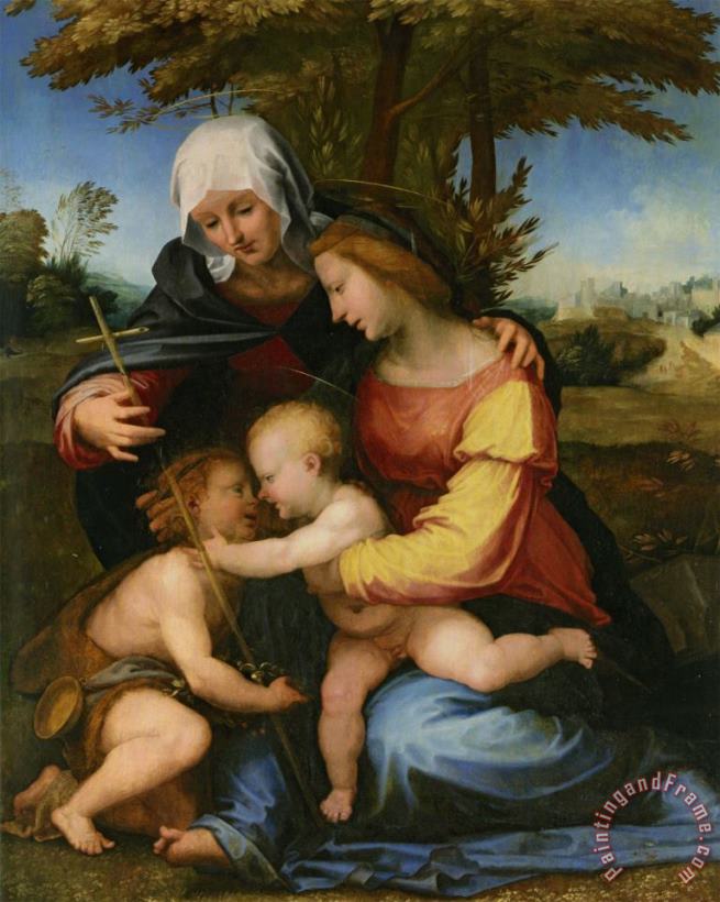 The Madonna And Child in a Landscape with Saint Elizabeth And The Infant Saint John The Baptist painting - Fra Bartolommeo The Madonna And Child in a Landscape with Saint Elizabeth And The Infant Saint John The Baptist Art Print
