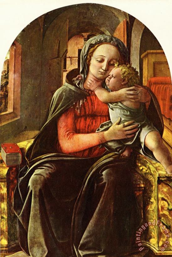 Madonna Enthroned painting - Fra Filippo Lippi Madonna Enthroned Art Print