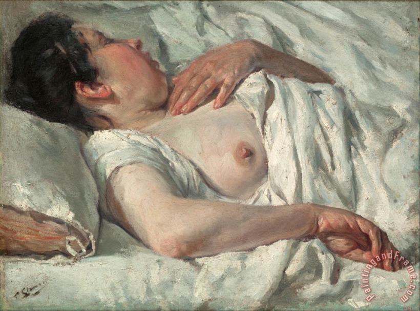 Woman Sleeping painting - Francesc Gimeno Woman Sleeping Art Print
