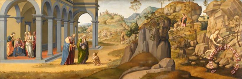 Scenes From The Life of St John The Baptist painting - Francesco Granacci Scenes From The Life of St John The Baptist Art Print