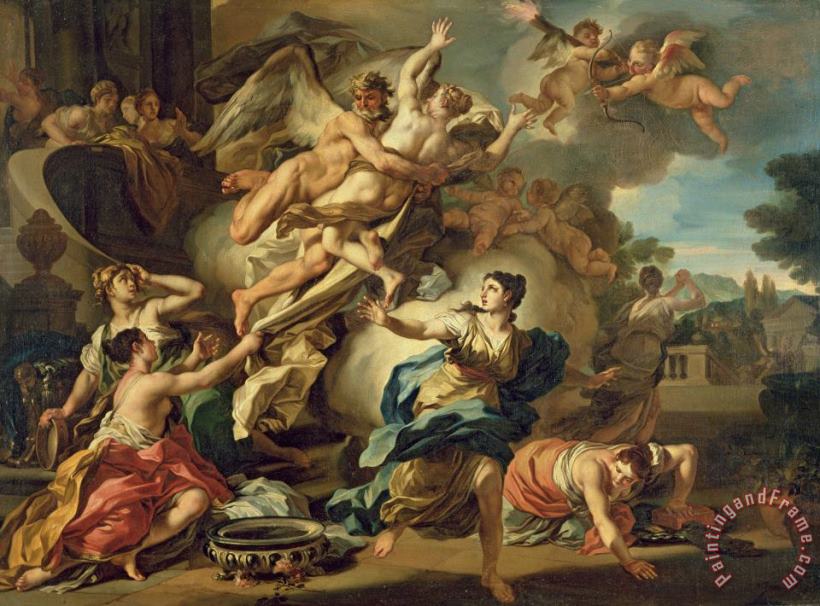 Abduction Of Orithyia painting - Francesco Solimen Abduction Of Orithyia Art Print
