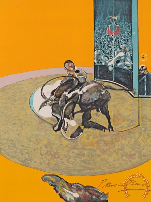 After Study for Bullfight No.2 (1969) Right Panel, 1971 painting - Francis Bacon After Study for Bullfight No.2 (1969) Right Panel, 1971 Art Print