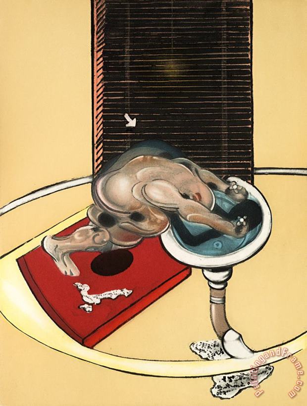 Figure at a Washbasin (l'homme Au Lavabo), 1976 painting - Francis Bacon Figure at a Washbasin (l'homme Au Lavabo), 1976 Art Print