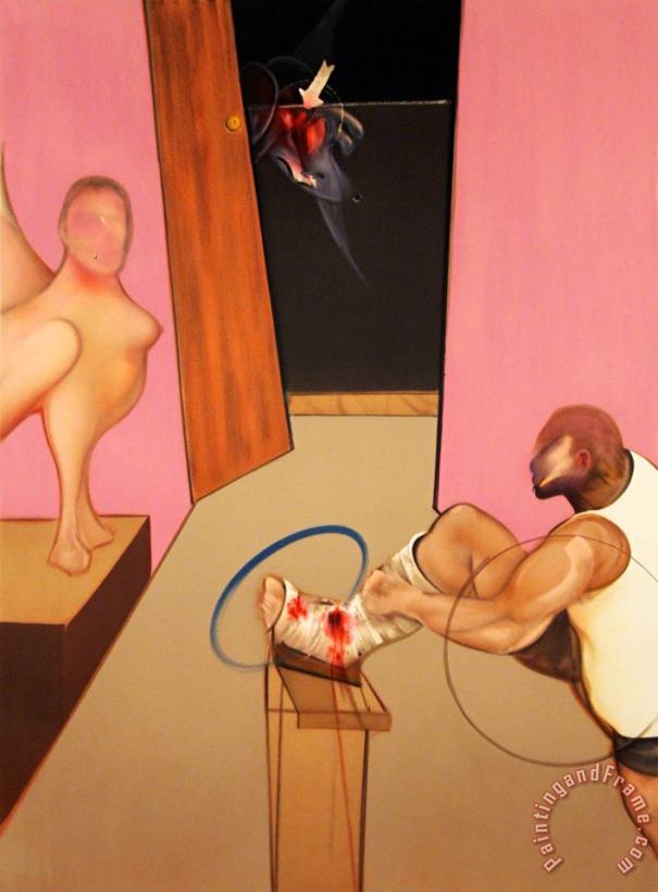 Oedipus And The Sphinx, 1983 painting - Francis Bacon Oedipus And The Sphinx, 1983 Art Print