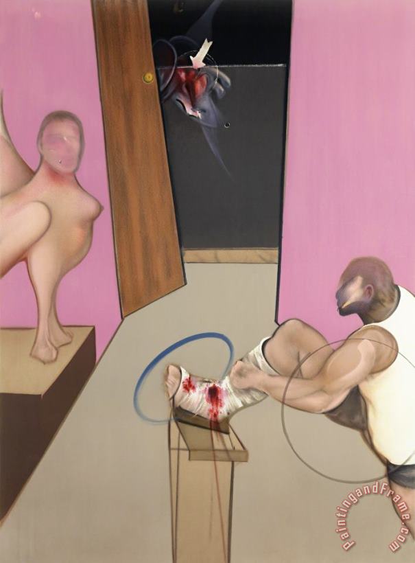 Oedipus And The Sphinx After Ingres, 1983 painting - Francis Bacon Oedipus And The Sphinx After Ingres, 1983 Art Print