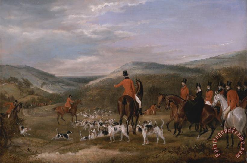 Francis Calcraft Turner The Berkeley Hunt, 1842 The Meet Art Painting