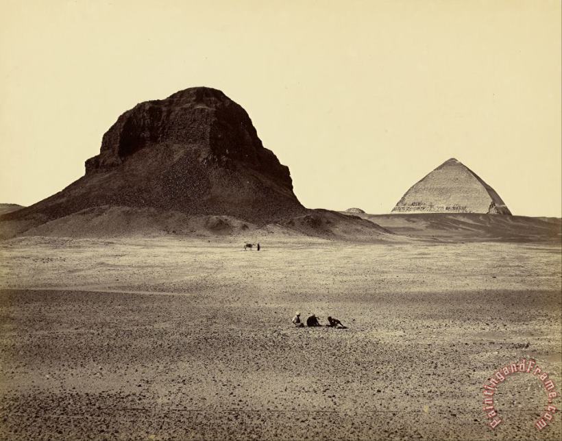 The Pyramids of Dahshoor, From The East painting - Francis Frith The Pyramids of Dahshoor, From The East Art Print