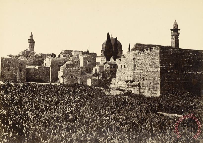 Francis Frith Waste Places in Jerusalem Between Mount Zion And The Holy Temple Art Print