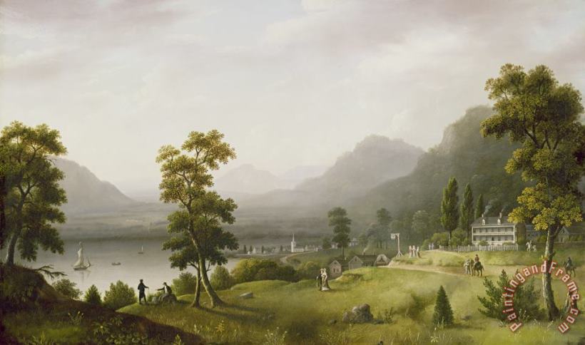 Francis Guy Carter's Tavern at the Head of Lake George Art Painting