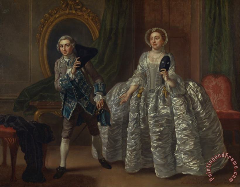 Francis Hayman David Garrick And Mrs. Pritchard in Benjamin Hoadley's The Suspicious Husband Art Print