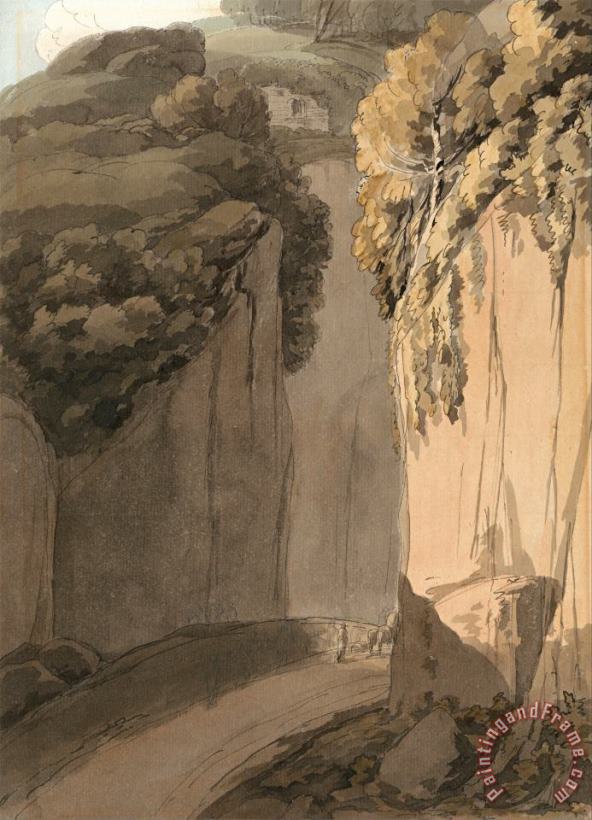 Francis Swaine Entrance to The Grotto at Posilippo, Naples Art Painting