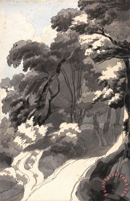 Francis Swaine The Chestnut Grove, Near Rocca Del Papa Near Lake Albano Art Print