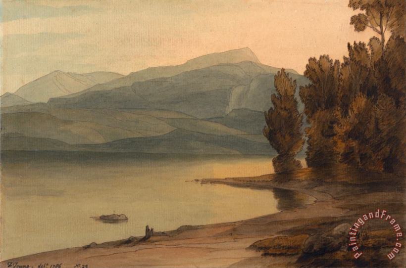 Francis Swaine Windermere at Sunset Art Painting