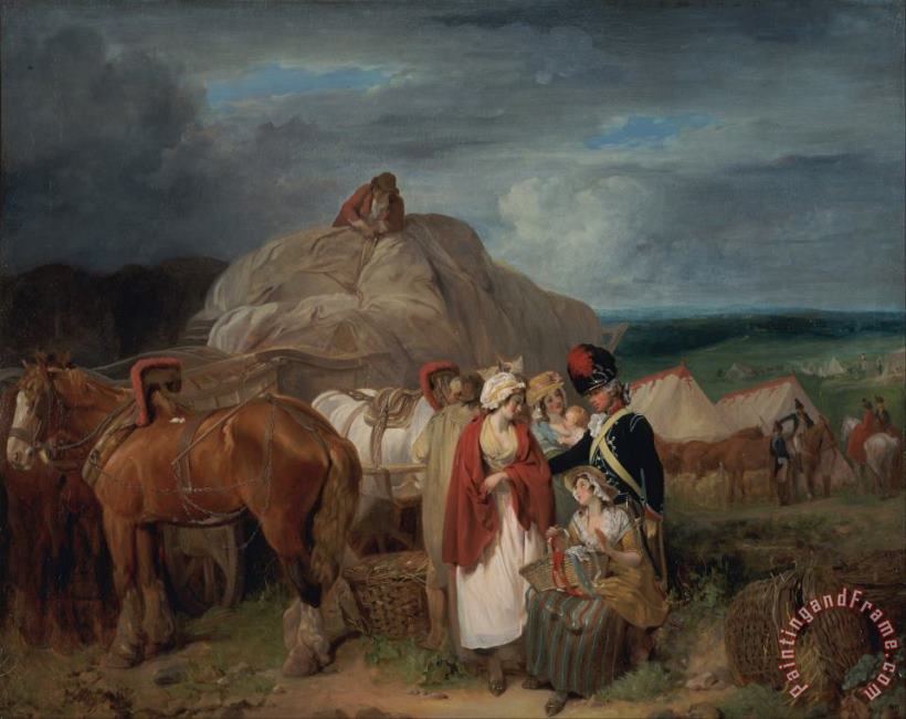 Francis Wheatley Soldier with Country Women Selling Ribbons, Near a Military Camp Art Painting