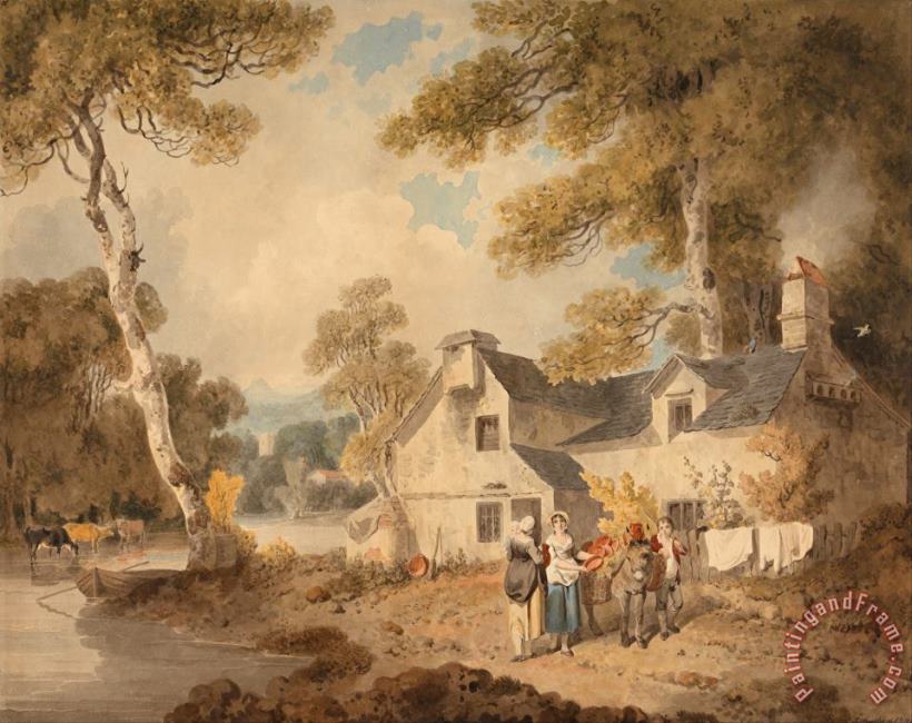 Francis Wheatley Traveling Potter Outside a Cottage Art Print