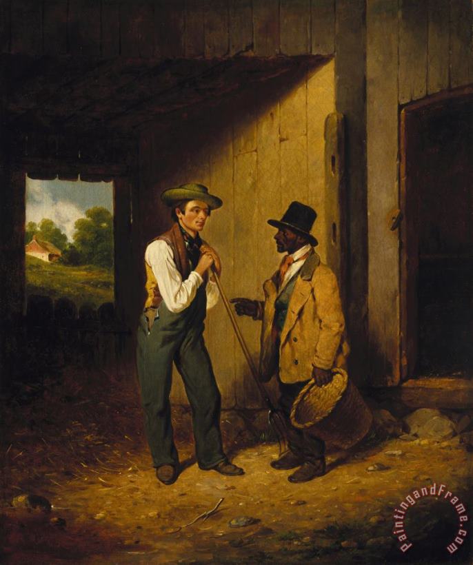Francis William Edmonds All Talk And No Work Art Painting