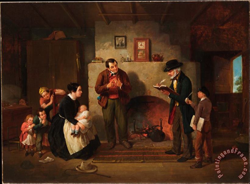 Taking The Census painting - Francis William Edmonds Taking The Census Art Print