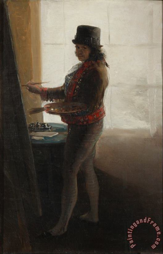 Autorretrato Ante El Caballete painting - Francisco De Goya Autorretrato Ante El Caballete Art Print