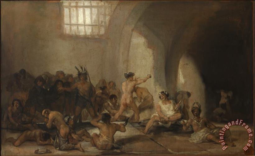 Francisco De Goya La Casa De Locos Art Painting