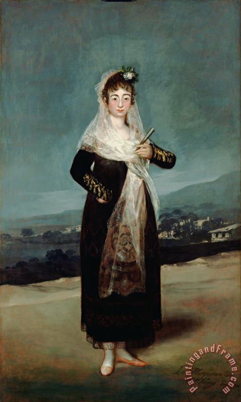 Portrait of The Marquesa De Santiago painting - Francisco De Goya Portrait of The Marquesa De Santiago Art Print