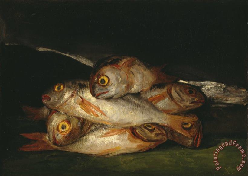 Still Life with Golden Bream painting - Francisco De Goya Still Life with Golden Bream Art Print
