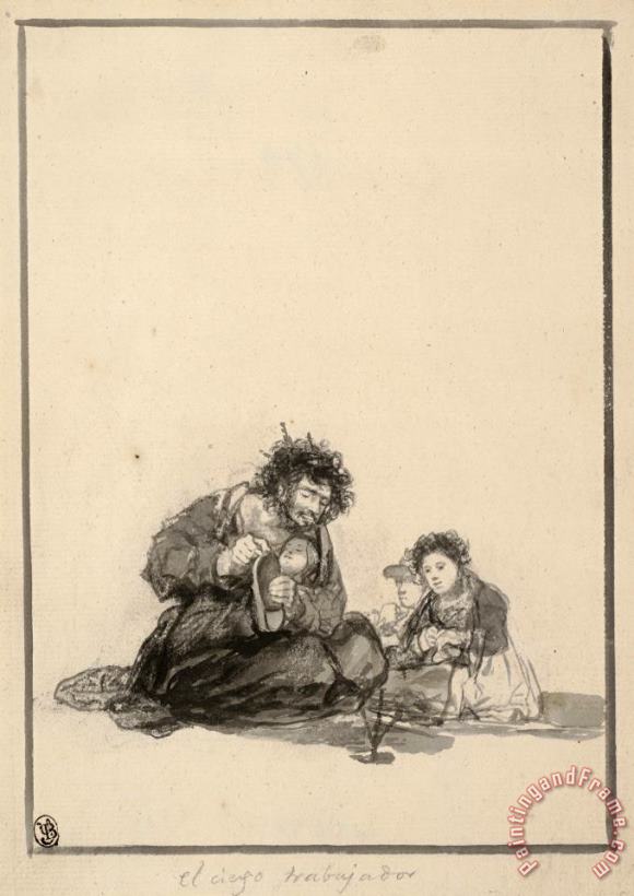 The Blind Worker, C. 1815 1820 painting - Francisco De Goya The Blind Worker, C. 1815 1820 Art Print