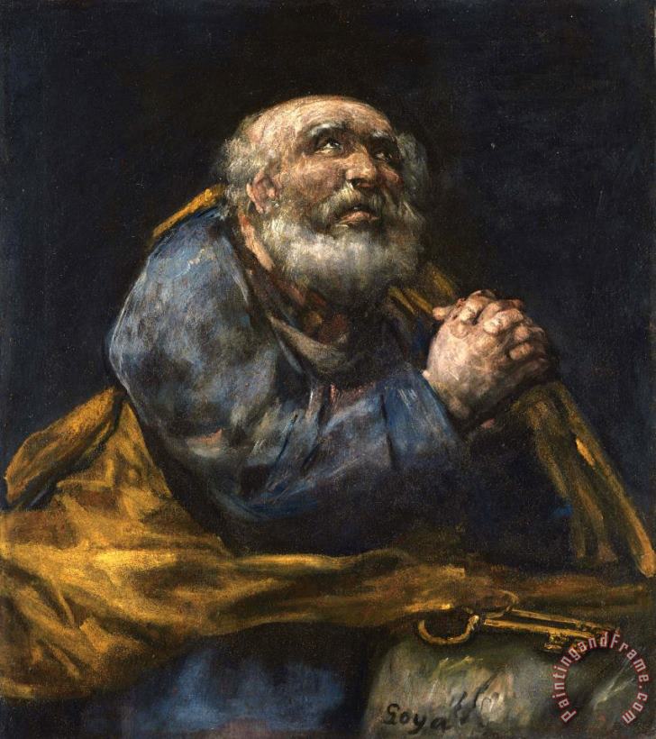 Francisco De Goya The Repentant St. Peter Art Painting