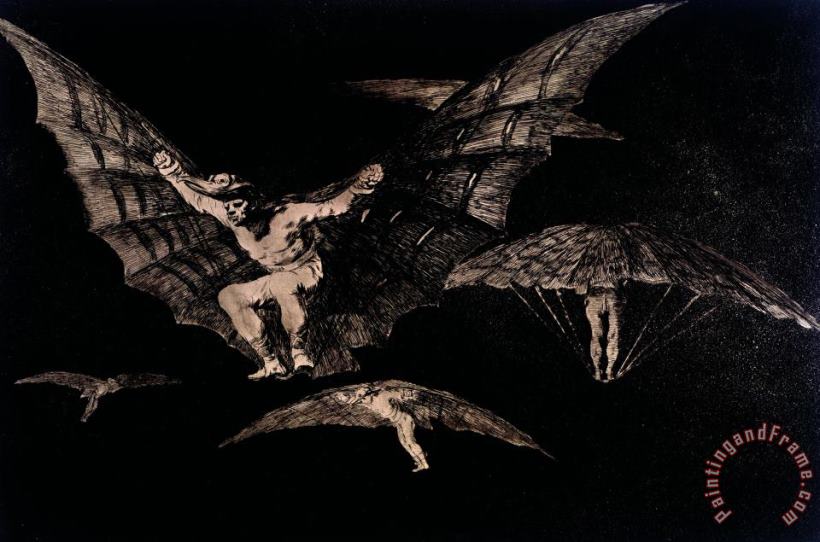 Francisco De Goya Where There's a Will There's a Way (a Way of Flying) Art Painting