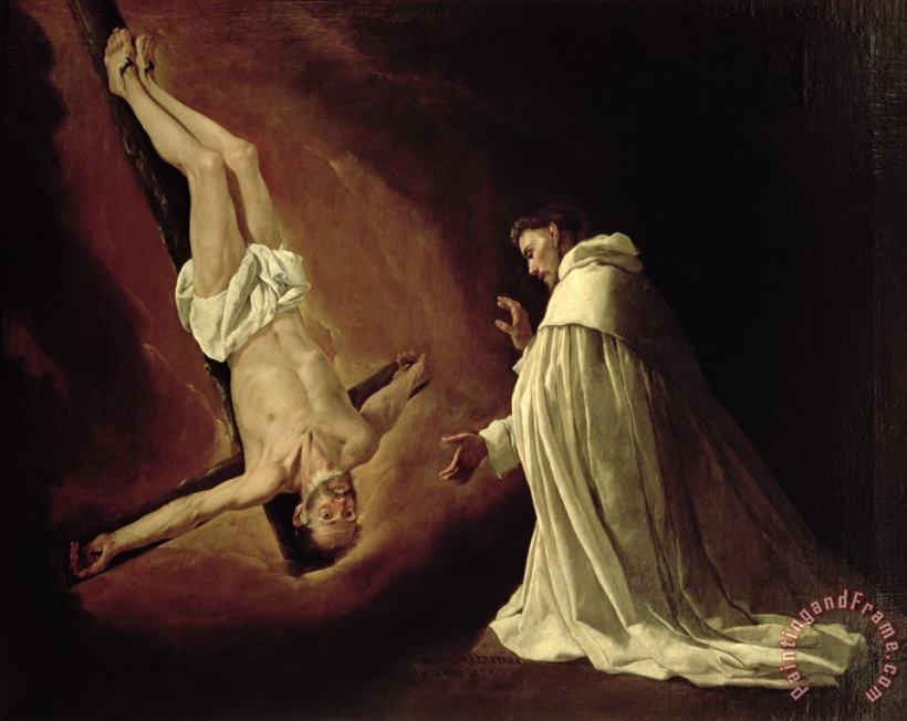 Francisco de Zurbaran Appearance of Saint Peter to Saint Peter Nolasco Art Print