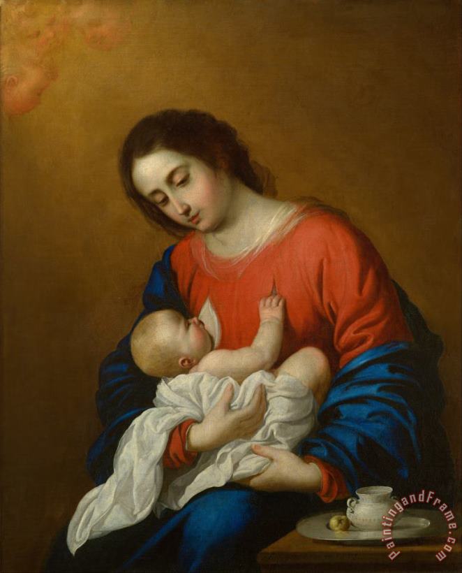 Francisco de Zurbaran Madonna And Child Art Painting