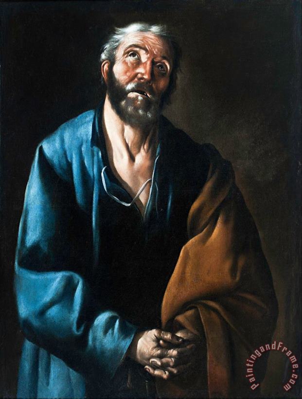 Tears of St Peter painting - Francisco de Zurbaran Tears of St Peter Art Print
