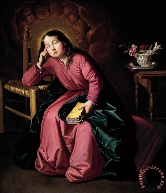 Francisco de Zurbaran The Child Virgin Asleep Art Print