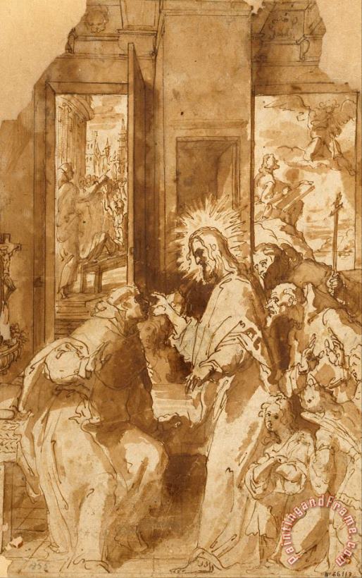 Francisco Ribalta Apparition of Christ to Saint Vincent Ferrer Art Print