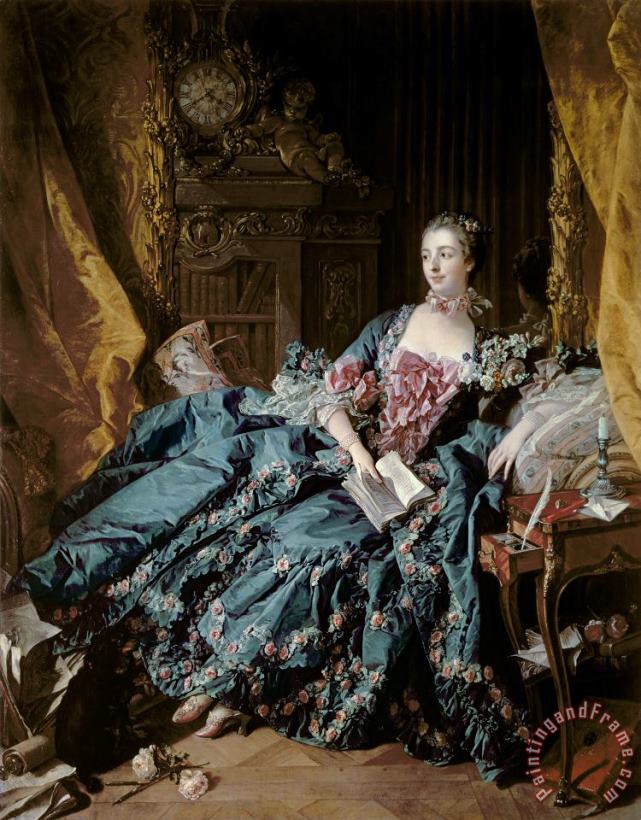 Madame de Pompadour painting - Francois Boucher Madame de Pompadour Art Print