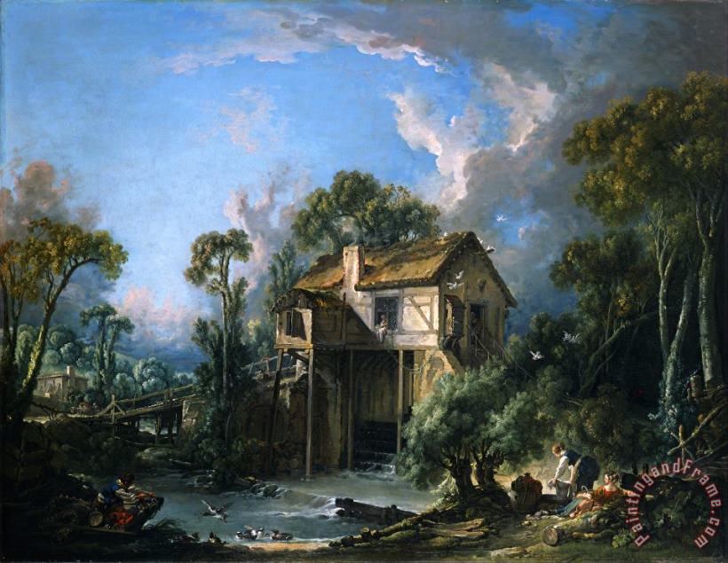 Mill at Charenton painting - Francois Boucher Mill at Charenton Art Print