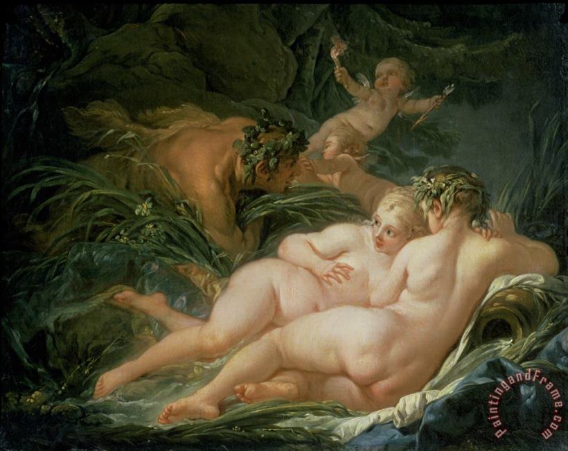 Francois Boucher Pan and Syrinx Art Painting