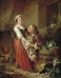 Francois Boucher The Beautiful Kitchen Maid